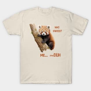 Who Farted? Funny red panda T-Shirt